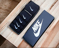 5 пар у коробці, подарунковий набір шкарпеток NIKE чорні 41-44р.