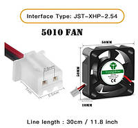 Кулер (Вентилятор) 5010 12 Вольт для 3Д Принтера 50х50х10 мм