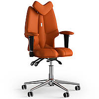 Кресло KULIK SYSTEM FLY Экокожа с подголовником без строчки Оранжевый (13-901-BS-MC-0210) KS, код: 1689592