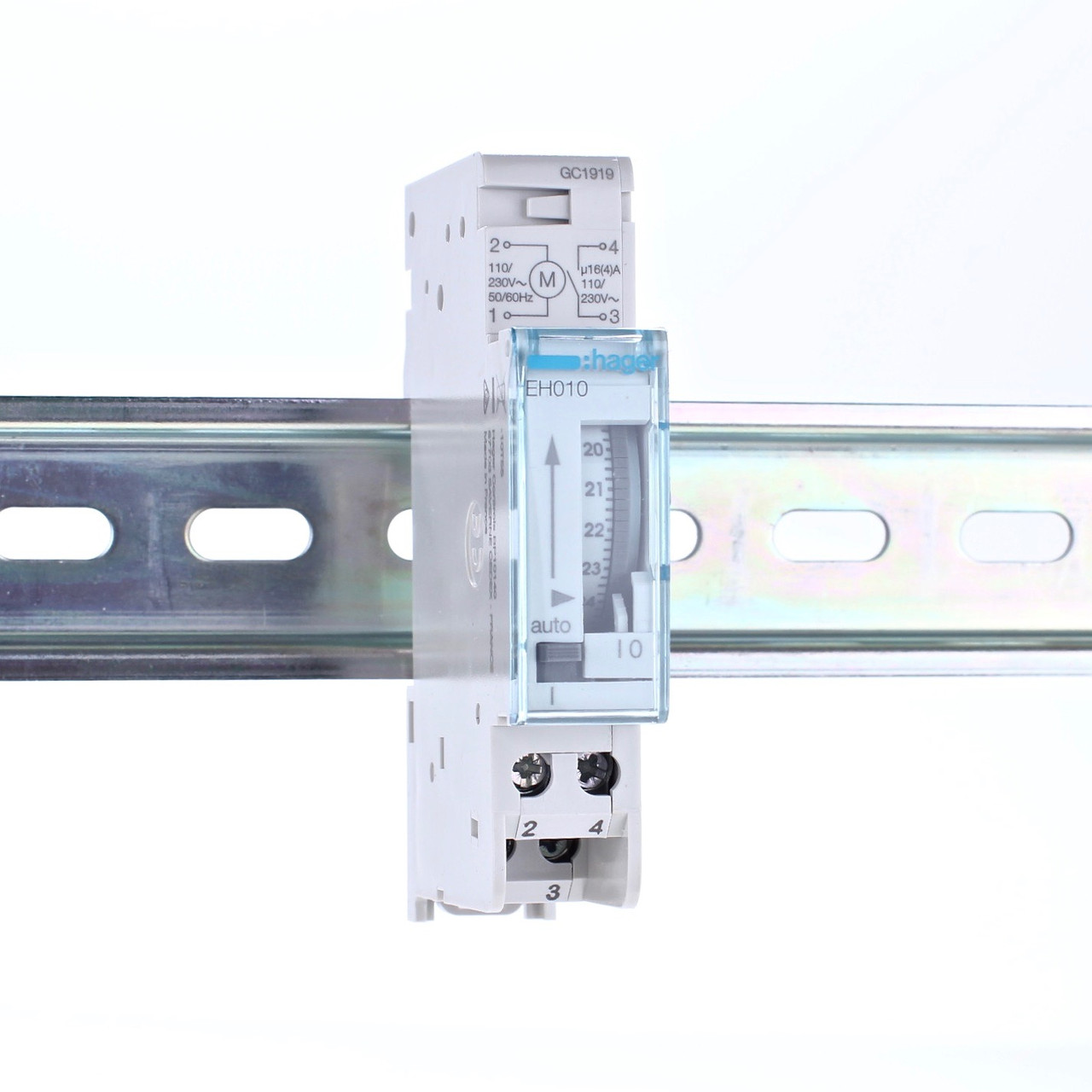 EH010 Таймер добовий без запасу ходу, 1НО, HAGER, фото 1