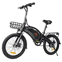 Электровелосипед Kugoo Kirin V1 PRO (350 Вт, 7,5 А/ч, 48 В), 20", черный