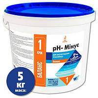 Средство для понижения pH pH-(минус) в гранулах 5 кг Water World Window