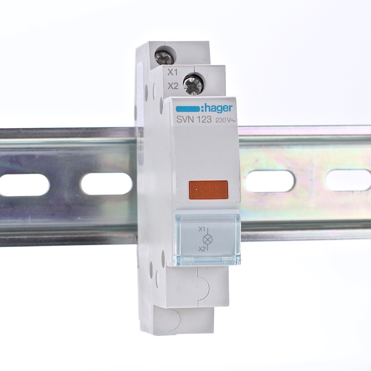 SVN123 Індикатор LED 230В на DIN рейку помаранчевий, Hager