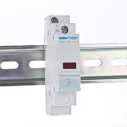 SVN122 Індикатор LED 230В на DIN рейку червоний, Hager