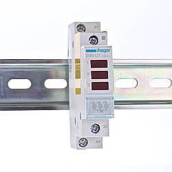 SVN127 Індикатор потрійний LED 230В на DIN рейку 3 червоних, Hager