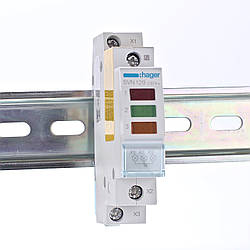 SVN129 Індикатор потрійний LED 230В на DIN рейку 3 червоний-зелений-помаранчевий, Hager