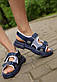 Босоніжки жіночі сині на липучках Б1581, фото 5