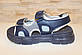 Босоніжки жіночі сині на липучках Б1581, фото 4