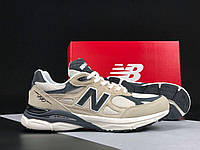 Женские демисезонные кроссовки New Balance 990 (бежевые) спортивные стильные кроссы 12252 Нью Беленс