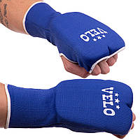 Перчатки (накладки) для карате удлиненные VELO ULI-10019 размер L цвет синий pm