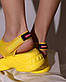 Босоніжки жіночі жовті на липучках Б1582, фото 4
