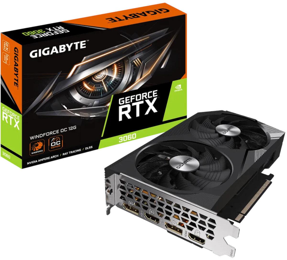 Відеокарта Gigabyte GeForce RTX 3060 Windforce OC 12GB , Гарантія, фото 1