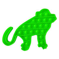 Іграшка-антистрес Pop It Флуоресцентний Зелений Мавпа EJ, код: 6594644