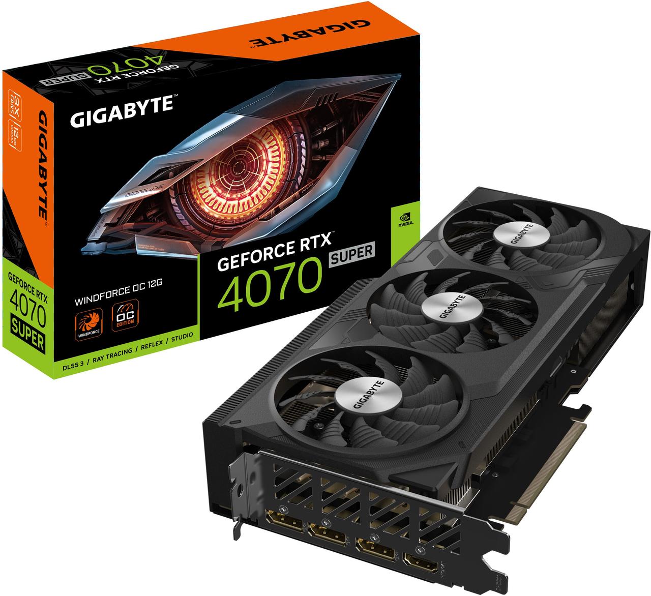 Відеокарта Gigabyte GeForce RTX 4070 Super Windforce OC 12GB , Гарантія, фото 1