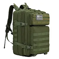 Тактический рюкзак для военных Олива 45 л Крепкий штурмовой рюкзак