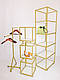 Стійка стелаж золота з полицями для магазину одягу, взуття, аксесуарів "Куб", фото 4
