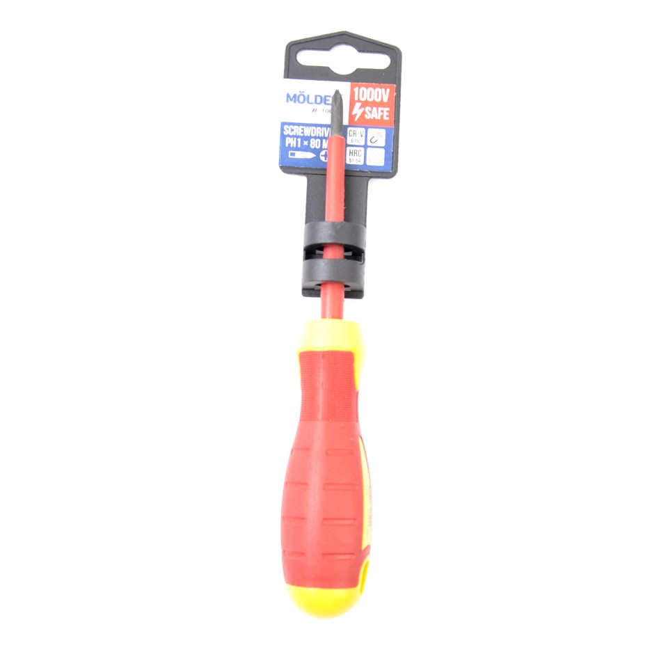 Викрутка хрестова діелектрична 1*80 VDE 1000B "Molder" (МТ35105)