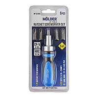 Викрутка + насадки 5в1 "Molder" (МТ32305) Реверсійна