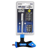 Викрутка + насадки -Т-подібна 8в1 "Molder" (МТ32319)