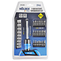 Викрутка + насадки -Т-подібна 30в1 (+.-.PH.PZ.T.1/4) "Molder" (МТ32331)