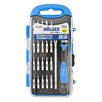 Викрутка + насадки 20в1 (+/-/T/H) "Molder" (МТ32322) Реверсійна пластиковий бокс