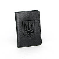 Обложка для документов (ID паспорт) DNK Leather mini doc R-Gerb col.J черная MY, код: 7687690