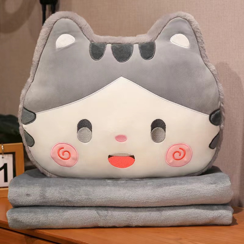Подушка для головы кошка, чехол для рук, игрушечное одеяло 3 в 1. Модель YJ6004-1