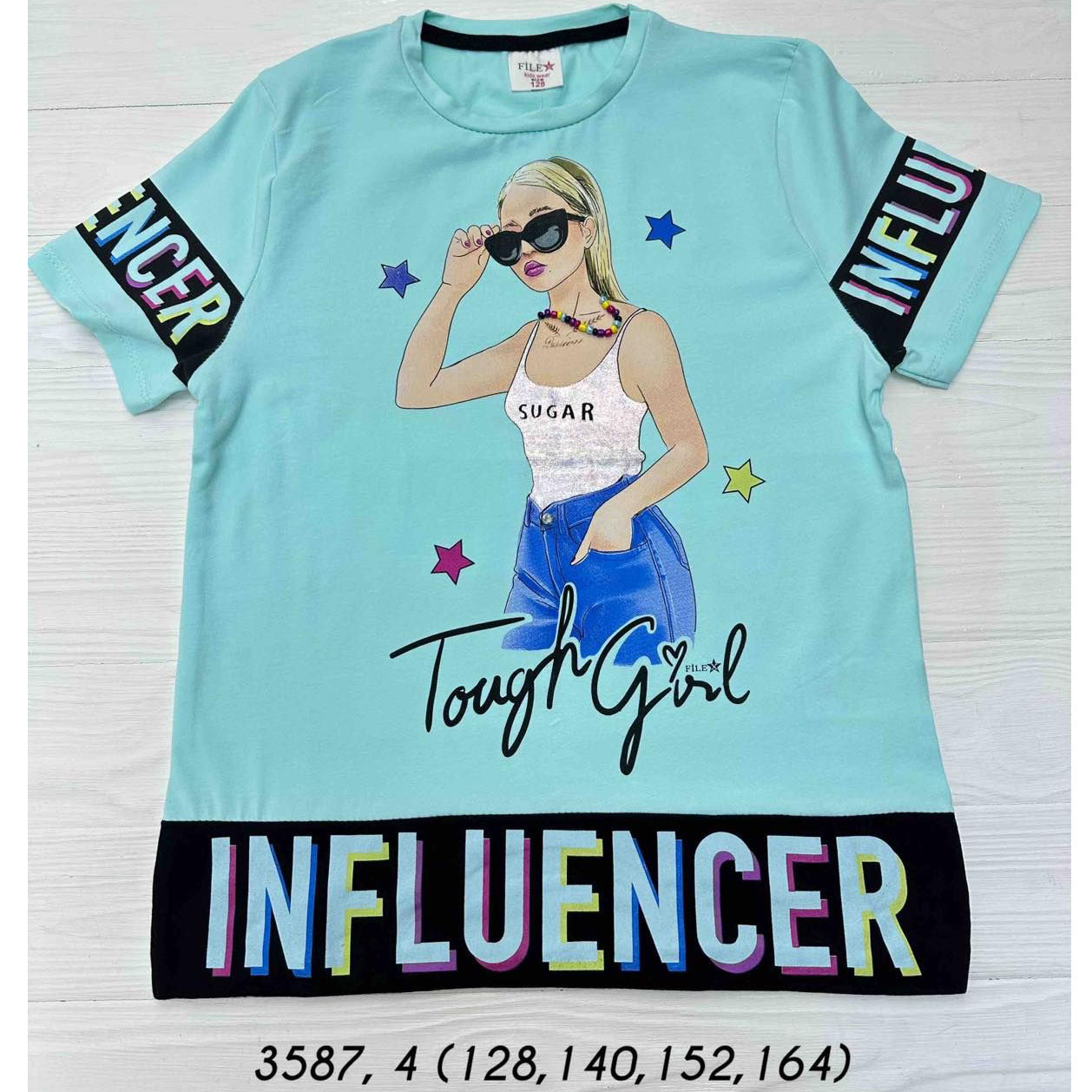 Футболка для дівчинки "Influencer" Розміри: 128,140,152,164 см (UR18066-1), фото 1