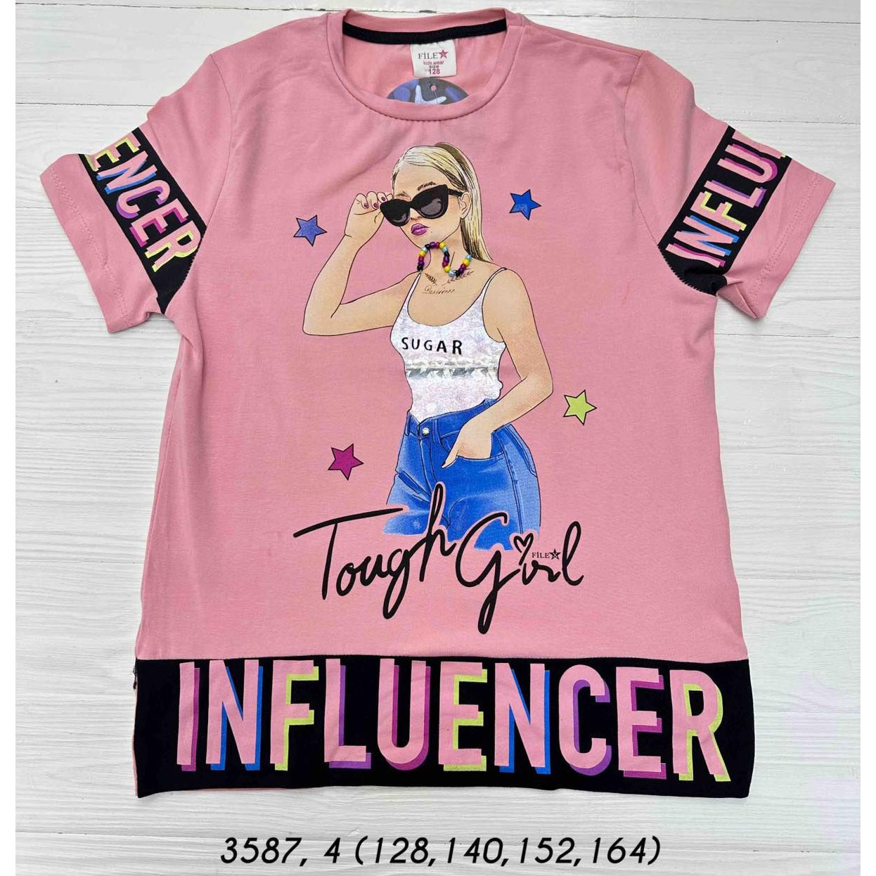 Футболка "Influencer" для дівчинки Розміри: 128,140,152,164 см (UR18066-6)