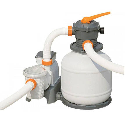 Пісочний фільтр насос Bestway 58499 Flowclear Фільтраційна установка для басейнів 8327 л/год 20 кг, фото 1