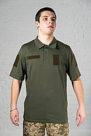 Мужская тактическая футболка-поло (ХБ, бавовна), футболка всу олива
