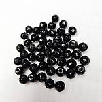 Намистини скляніи 6 мм грановані  Чорні (20 шт.), фото 3