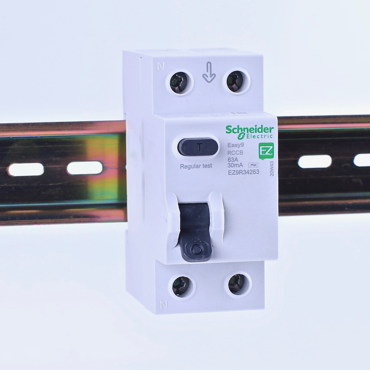 Пристрій захисного відключення (УЗО) 2p 63A, 30mA, Schneider Electric, Easy9, EZ9R34263