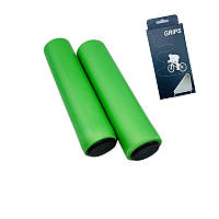 Грипси керма GRIPS із силіконовим покриттям 2шт зелені