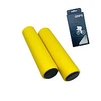 Грипси керма GRIPS із силіконовим покриттям 2шт жовті