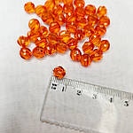 Намистини помаранчеві акрилові 8 мм (20 шт), фото 3