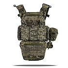 Плитоноска Піксель/Pixel з швидким скиданням. MOLLE 9 підсумків., фото 4