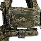 Плитоноска Піксель/Pixel з швидким скиданням. MOLLE 9 підсумків., фото 6