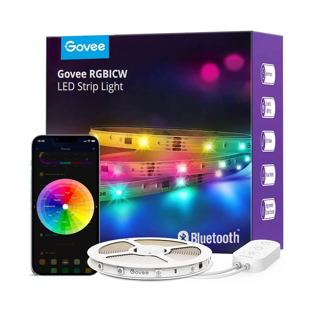 Розумна світлодіодна LED стрічка 10 метрів Govee RGBIC Smart LightStrip, Bluetooth, фото 1