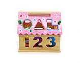 Будиночок дерев'яний сортер 0399 цифри фігури, фото 5