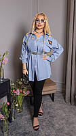 Женская стильная рубашка джинс-коттон Мод.971-58