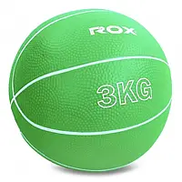 Медбол утяжеленный медицинский мяч 3 кг для фитнеса кроссфита реабилитации SC-8407-3