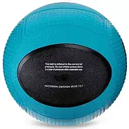 М'яч медичний медбол Medicine Ball вага 3 кг синьо-чорний, фото 4