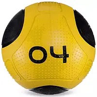 Мяч медицинский медбол Medicine Ball 4 кг желто-черный