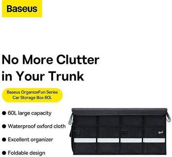 Автомобільний органайзер у багажник Baseus OrganizeFun Series 60л чорний (C20256501111-00)