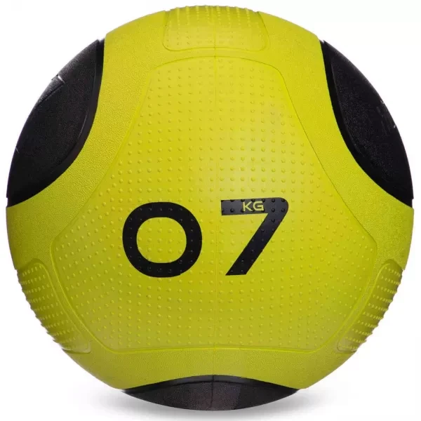 М'яч медичний медбол Medicine Ball вага 7 кг зелено-чорний