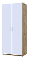 Распашной шкаф для одежды КЕН Doros цвет Дуб артизан/Белый 2 двери ДСП 90х52х210h (44900255)