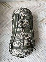 Баул армейский светлый пиксель, сумка баул армейский 110 л, тактический баул, тактический баул-рюкзак пиксель