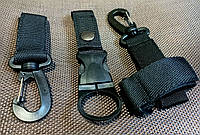Тактический набор держателей с карабинами на черной стропе