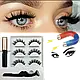 АКЦИЯ!!! Три пары многоразовых магнитных ресниц 3D с подводкой и пинцетом 5 магнитов 1001 длина 10мм - фото 1 - id-p2205826948